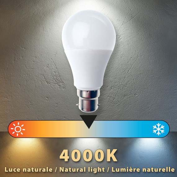 SMD LED bulb, A60 drop, 9W/806lm, B22 base...