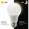 SMD LED bulb with dusk sensor, A60 drop, 9W/820lm, E27 base, 4000K