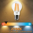 LED-Filamentlampe, A60, 11 W/1521 lm, E27-Sockel, 2700 K