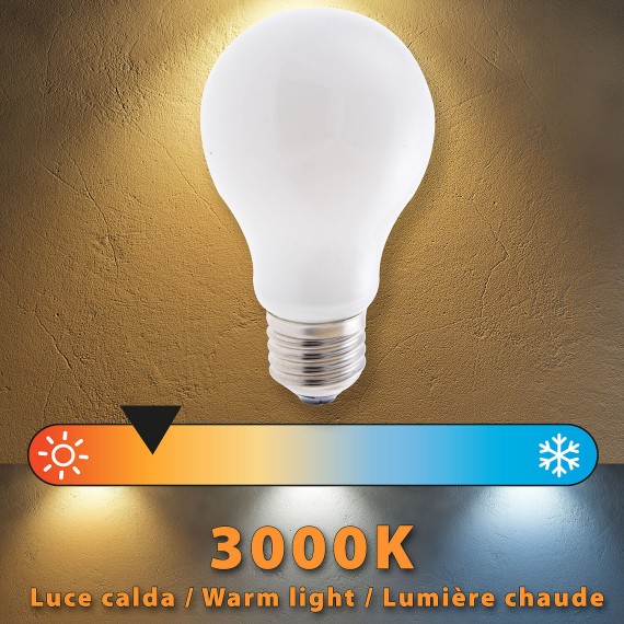 Opal Filament LED Bulb, Drop A60, 12W/1500lm,...