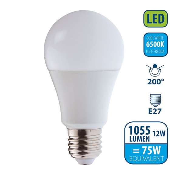 Lampadina SMD LED, Goccia A60, 12W/1055lm, base...