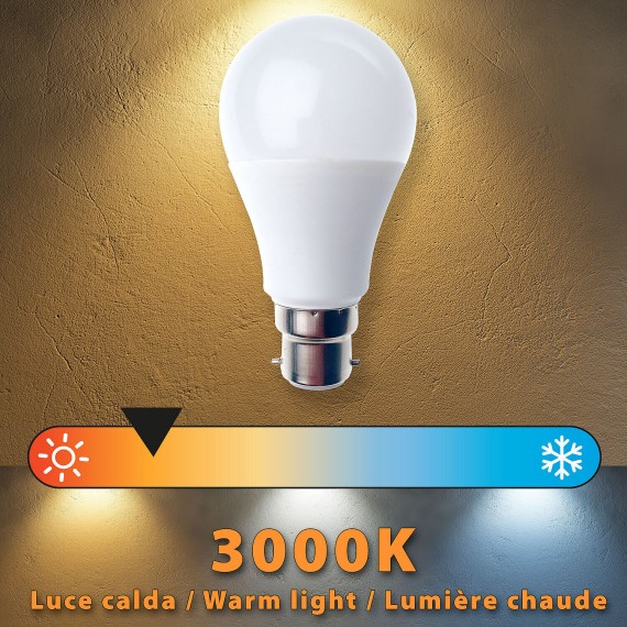 SMD LED bulb, A60 drop, 12W/1055lm, B22 base...