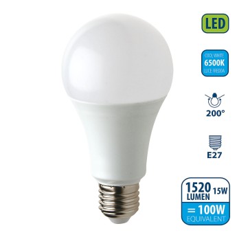 SMD-LED-Lampe, Goccia A60, 15 W/1520 lm, E27-Sockel, 6500 K 2