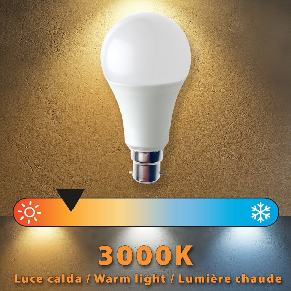 SMD LED bulb, A60 drop, 15W/1520lm, B22 base...