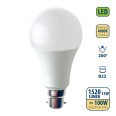 SMD-LED-Lampe, A60-Sockel, 15 W/1520 lm, B22-Sockel (Frankreich), 4000 K