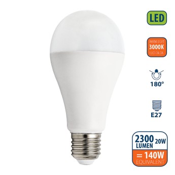 Ampoule LED SMD, culot E27, 20 W / 2300 lm, A65, 3000 K 2