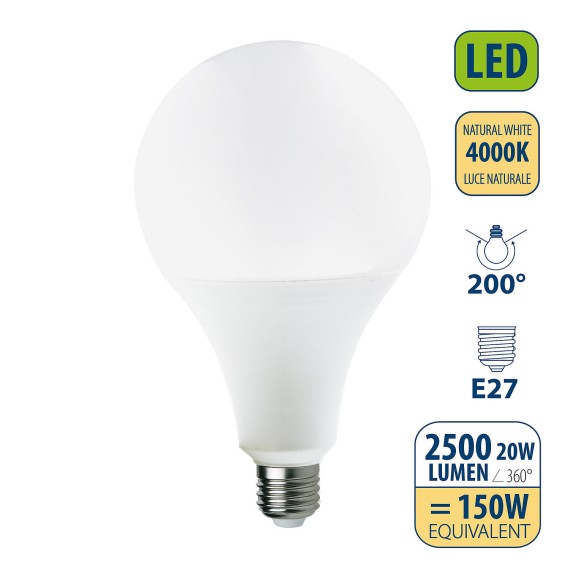 SMD LED bulb, A95 drop, 20W/2500lm, E27 base,...
