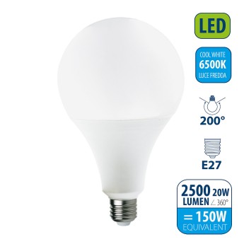 SMD LED bulb, A95 drop, 20W/2500lm, E27 base, 6500K 2