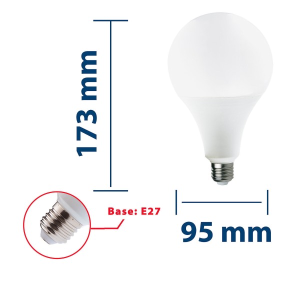 SMD LED bulb, A95 drop, 20W/2500lm, E27 base,...