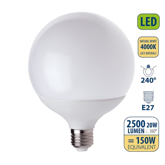 SMD LED bulb, G120 drop, 20W/2500lm, E27 base,...
