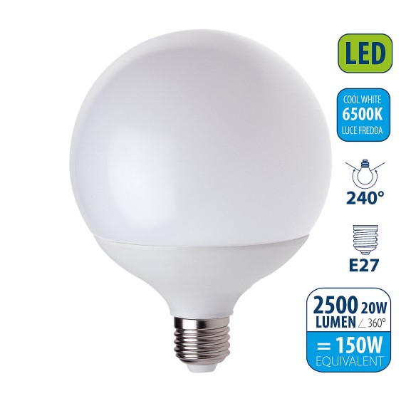 SMD LED bulb, G120 drop, 20W/2500lm, E27 base,...