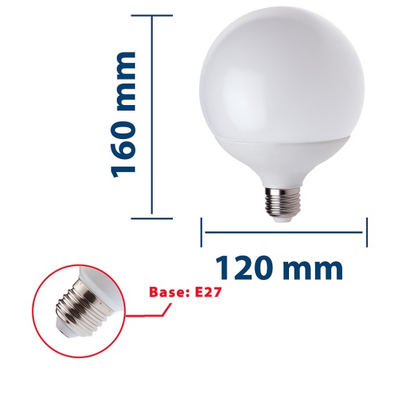 SMD LED bulb, G120 drop, 20W/2500lm, E27 base,...