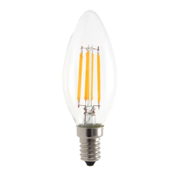 Ampoule LED à filament, couleur olive C35, 4...