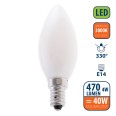 Opal Filament LED Bulb, Olive C35, 4W/470lm, E14 Base, 3000K