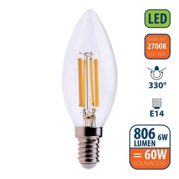 LED-Filamentlampe, olivgrün, C35, 6 W/806 lm,...