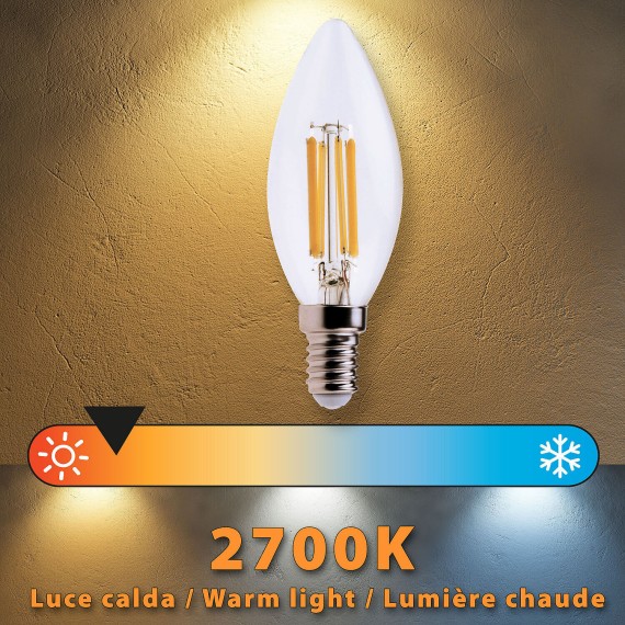 LED-Filamentlampe, olivgrün, C35, 6 W/806 lm,...