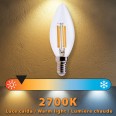 LED-Filamentlampe, olivgrün, C35, 6 W/806 lm, E14-Sockel, 3000 K