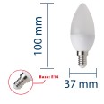 SMD LED bulb, Olive C37, 6W/470lm, E14 base, 3000K