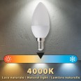 SMD LED bulb, Olive C37, 8W/806lm, E14 base, 4000K