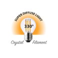 LED Filament Bulb, P45 Sphere, 4W/470lm, E27 Base, 2700K