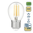 LED-Filamentlampe, P45-Kugel, 4 W/470 lm, E27-Sockel, 4000 K