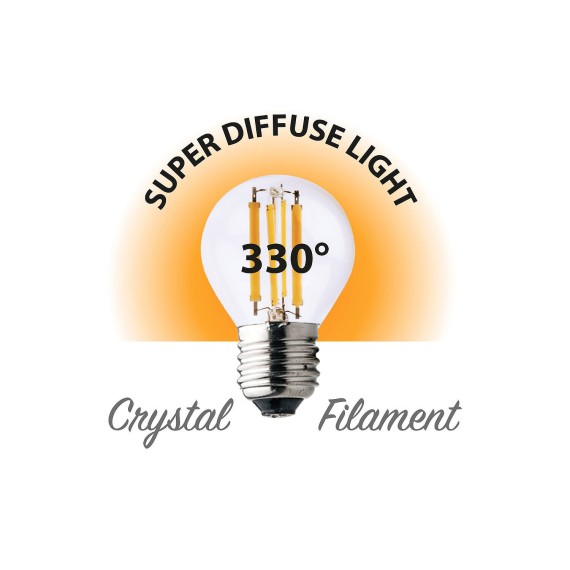 LED-Filamentlampe, P45-Kugel, 4 W/470 lm,...