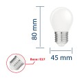 Opal-Filament-LED-Lampe, P45-Kugel, 4 W/470 lm, E27-Sockel, 3000 K