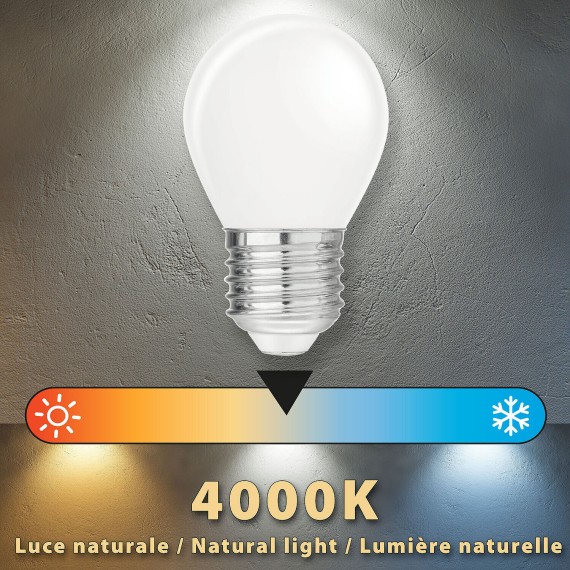 Opal-Filament-LED-Lampe, P45-Kugel, 4 W/470 lm,...