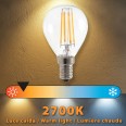 LED Filament Bulb, P45 Sphere, 4W/470lm, E14 Base, 2700K