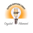 LED Filament Bulb, P45 Sphere, 4W/470lm, E14 Base, 2700K