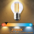 LED Filament Bulb, P45 Sphere, 6W/806lm, E27 Base, 2700K