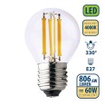 LED Filament Bulb, P45 Sphere, 6W/806lm, E27 Base, 4000K