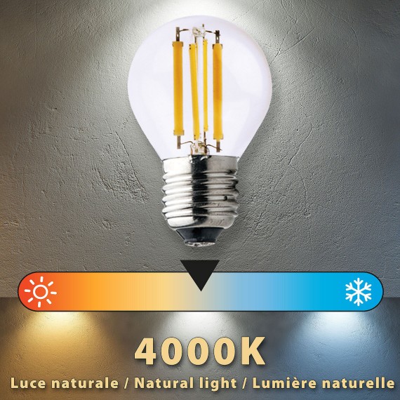 LED Filament Bulb, P45 Sphere, 6W/806lm, E27...