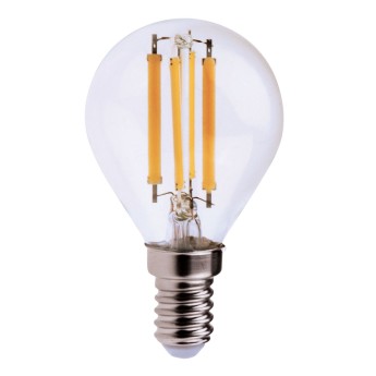 LED Filament Bulb, P45 Sphere, 6W/806lm, E14 Base, 2700K