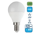 SMD LED bulb, Sfera P45, 6W/470lm, E14 base, 6500K