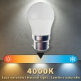 SMD LED bulb, P45 sphere, 6W/470lm, B22 base (France), 4000K
