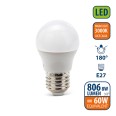SMD-LED-Lampe, Sfera P45, 8 W/806 lm, E27-Sockel, 3000 K