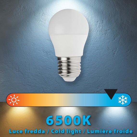 SMD LED bulb, Sfera P45, 8W/806lm, E27 base, 6500K