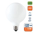 Opal-Filament-LED-Lampe, G125-Fassung, 18 W/2500 lm, E27-Sockel, 3000 K