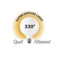 Opal-Filament-LED-Lampe, G125-Fassung, 18 W/2500 lm, E27-Sockel, 3000 K