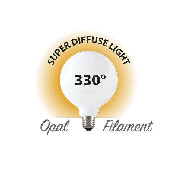 Opal-Filament-LED-Lampe, G125-Fassung, 18...