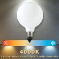 Opal-Filament-LED-Lampe, G125-Fassung, 18 W/2500 lm, E27-Sockel, 4000 K