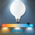Lampadina LED a filamento Opale, Globo G125, 18W/2500lm, base E27, 6500K
