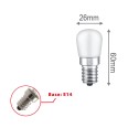 Ampoule LED SMD, Peretta ST26, 3W/270lm, culot E14, 3000K. Spécialement conçue pour les réfrigérateurs.