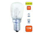 Incandescent bulb, Peretta ST26, 15W/100lm, E14 base, 3000K. Oven-safe.