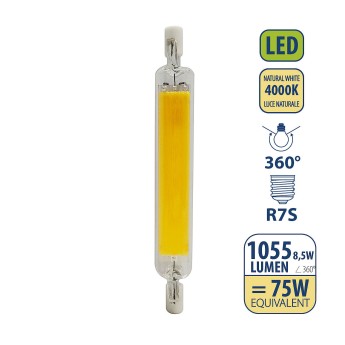 R7S COB LED bulb 8.5W 1055 lumens, 118 mm, natural white... 2