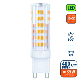 SMD-LED-Lampe, G9-Sockel, 4,5 W/400 lm, G9-Fassung, 3000 K 2