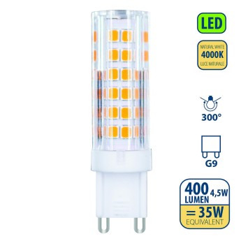 SMD LED bulb, G9 capsule, 4.5W/400lm, G9 base, 4000K 2