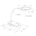 Wiederaufladbare LED-Lampe mit 3-facher/8-facher Vergrößerung