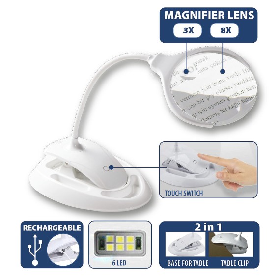 Wiederaufladbare LED-Lampe mit...
